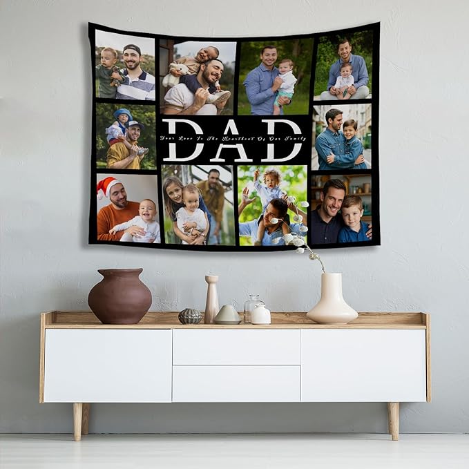 Custom Tapestry For Wall Bedroom Custom Backdrop Personalized Image Text Photo Customized Funny Tapestry Banners And Signs Dad's Day Horizontal Tapestrys-Ruum Studio Home