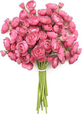 Floroom Ranunculus Artificial Flowers 18 Pcs Fuchsia Faux Silk Mini Ranunculus Bulk Fake Wedding Filler Flowers for DIY Hot Pink Bouquets, Centerpieces, Bridal Shower Decorations & Arrangements-Ruum Studio Home