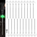 Hicarer 20 Pcs 20 Pcs 8'' Screw in Tent Stakes Heavy Duty Ground Metal Stakes for Inflatables with Hex Head Driver for Outdoor Camping Tent Inflatable Garden Decor (Luminous White)-Ruum Studio Home