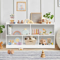 Montessori Shelf, Wooden Toy Storage Organizer for Books Toys, 2 Shelf Bookcase, 5-Section Storage Cabinet, Toddler Book Shelf for Kids Rooms, Playroom, Nursery, Kindergarten-Ruum Studio Home