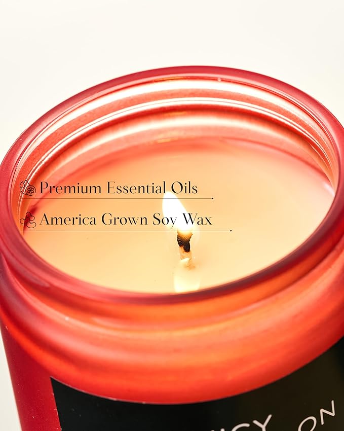 M&SENSE Juicy Watermelon Scented Candle, 7.05oz 50 Hours Clean Non Toxic Natural Soy Wax Long Lasting Candle for Women Men, 2 Wick Fruit Scent Home Fragrance Home Decor for Housewarming Gifts-Ruum Studio Home