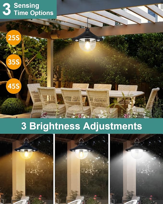 Solar Shed Light Outdoor Indoor 3000LM Solar Lights Daytime Available with Remote Control, Double Motion Sensor & 5 Lighting Modes, Solar Indoor Lights for Gazebo, Shed, Garage, Barn-Ruum Studio Home