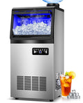 Commercial Ice Maker Machine, 110LBS/24H with 35=0LBS Storage Bin, 15" Wide Built-in Undercounter/Freestanding Ice Maker Machine for Home Bar Outdoor, 40PCS Ice Cubes Ice Machine, Self Cleaning-Ruum Studio Home