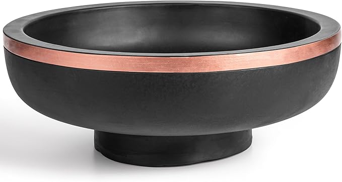 Concrete Fruit Bowl for Kitchen Counter - Large Decorative Bowls for Home Decor - Modern Key Bowl for Entryway Table - Hand-Poured Pedestal Bowl for Keys-Ruum Studio Home