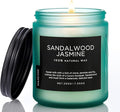 M&SENSE Sandalwood Jasmine Scented Candles, Natural Soy Wax Best Smelling Candle 7.05oz 50 Hour Burning，Floral Non Toxic Single Cotton Wick Aromatherapy Gifts for Women Friend-Ruum Studio Home