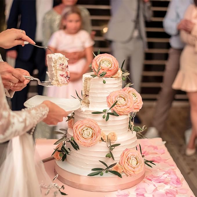 IPOPU 4PCS Real Touch Ranunculus Artificial Flowers Faux Ranunculus Flowers for Vases Real Look Silk Peonies Fake Peony Flowers for Home Indoor Wedding Centerpieces for Table Decorations (Champagne)-Ruum Studio Home