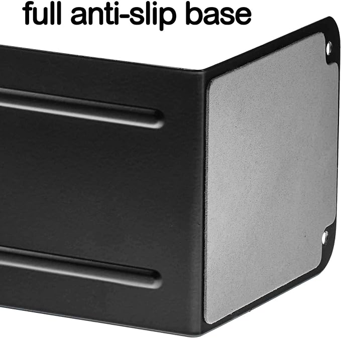 Acrimet Metal Bookends, Jumbo Size 9" H x 4" W x 4-1/2" D, Non-Skid Book Stand for Shelves, Heavy Duty Book Stopper, Black, 1 Pair-Ruum Studio Home