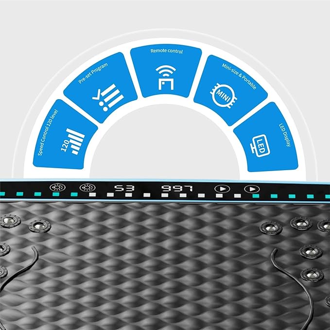 Vibration Plate Fitness Platform Whole Body Exercise Machine with 120 Speed Levels, Lymphatic Drainage, Fat Burning, and Weight Loss, Perfect for Women, Men, and Home Gym Exercise-Ruum Studio Home
