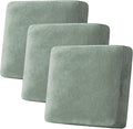 H.VERSAILTEX Velvet Stretch Couch Cushion Cover Plush Cushion Slipcover for Chair Loveseat Sofa Cushion Furniture Protector Seat Cushion Sofa Cover (3 Piece XL Sofa Cushion Covers, Sea Grass)-Ruum Studio Home