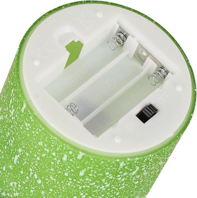 Green Flameless Candles with Remote, Glass LED Pillar Battery Operated Candles with Timer, Flickering Decorative Lights for Home Weddings Holidays Gift Set of 3-Ruum Studio Home