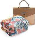 Vintage Throw Blanket Pure Cotton Soft Cozy Breathable Blanket for Couch Reversible Floral Printed Outdoor Throw Blanket Home Decor (60"x80",03-Colorful Art)-Ruum Studio Home