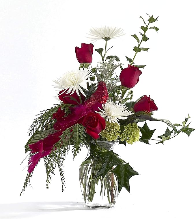 Floral Supply Online - 8" Clear Rose Vase and Flower Guide Booklet - Decorative Glass Flower Vase for Floral Arrangements, Weddings, Home Decor or Office.-Ruum Studio Home