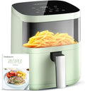 Air Fryer, Beelicious 8-in-1 Smart Compact 4QT Air Fryers, with Viewing Window, Shake Reminder, 450°F Digital Airfryer with Flavor-Lock Tech, Dishwasher-Safe & Nonstick, Fit for 1-3 People, Avo Green-Ruum Studio Home
