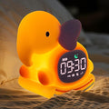 Alarm Clock for Kids with Night Light, Sleep Training Clock Time to Wake Clock, Rechargeable Silicone Light for Bedroom, Perfect Sleep Companion for Boys Girls, Pink Elephant-Ruum Studio Home