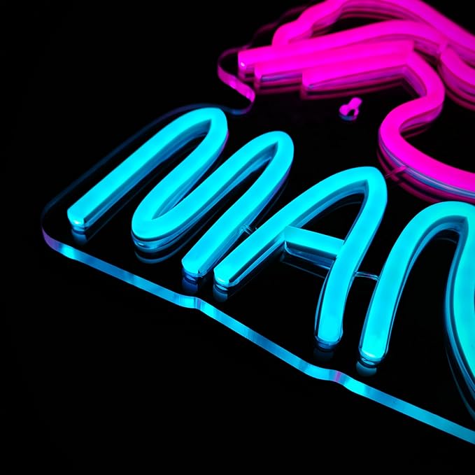 Man Cave Neon Signs Man Cave Neon Lights Sign USB Powered Dimmable LED Light for Bedroom Game Room Bar Pub Club Wall Decor Party-Ruum Studio Home