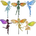 John's Studio Fairy Decorative Garden Stake - Outdoor Metal Pathway Decoration Dual Purpose Indoor Hanging Wall Decor for Garden Patio Yard Lawn Pathway Ornaments - 6PCS-Ruum Studio Home