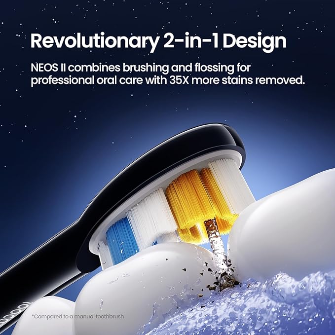 Soocas NEOS II Ultimate Set - Electric Toothbrush with Water Flosser, Sonic Electric Toothbrush for Adults, Portable for Travel, Deep Clean for Implants & Braces, Healthier Gums, Dark Violet-Ruum Studio Home