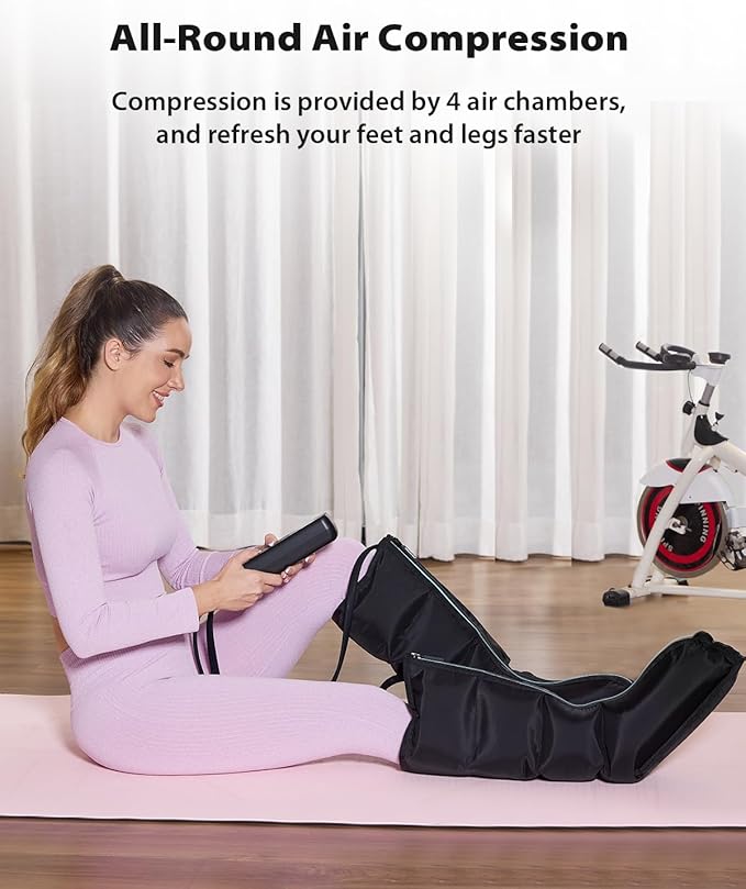 CINCOM Leg Massager for Circulation and Pain Relief, Air Compression Massager for Foot and Leg Helpful for Lymphedema Edema Restless and Relaxation Birthday Gift for Women Men-Ruum Studio Home