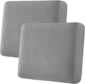 H.VERSAILTEX Super Stretch Individual Seat Sofa Covers Slipcover Sets Thick Jacquard Textured Twill Fabric (2 Piece Large Sofa Cushion Covers, Dove)-Ruum Studio Home