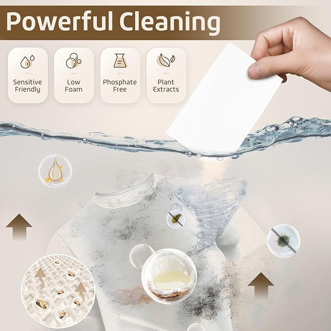 Poesie Laundry Detergent Sheet Sandalwood Scent 160 Sheets Non Plastic Washing Sheets Detergent Travel Laundry Kit No waste Portable Soap Sheet for Machine Wash & Hand Wash-Ruum Studio Home