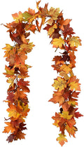 Lvydec 2 Pack Fall Maple Garland - 5.9ft/Strand Artificial Fall Foliage Garlands Assorted Color Leaves Autumn Decor for Home Wedding Halloween Thanksgiving Party-Ruum Studio Home