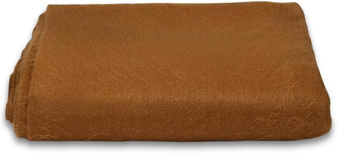 Alpaca Wool Throw Blanket | Warm, Ultra-Soft, Breathable, Non-Itchy Blanket-Throw | Hypoallergenic and Beautiful Fabric (Camel)-Ruum Studio Home