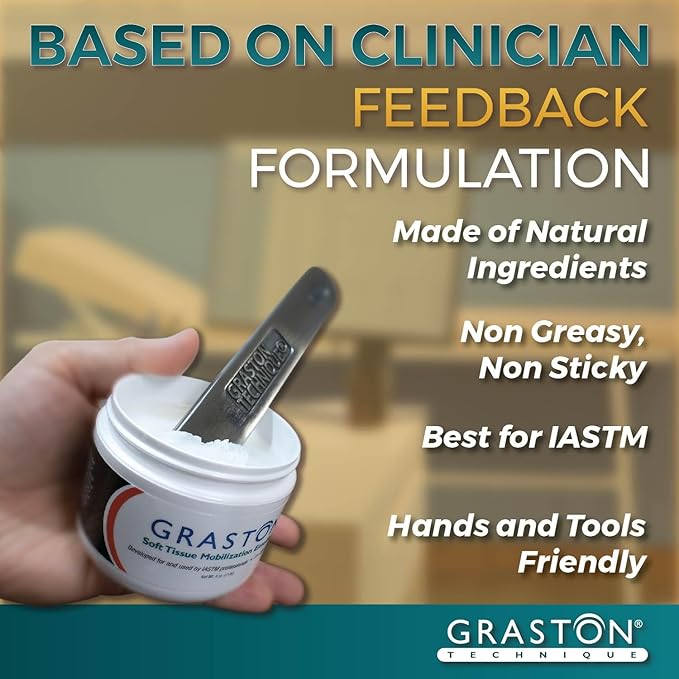 Graston Technique Vitamin E Enriched Emollient - 4oz Jar, Ideal for IASTM Lotion & Massage Therapy Cream, Perfect Vitamin E Cream for Massage and Physical Therapy, 1-Pack-Ruum Studio Home