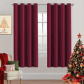 H.VERSAILTEX Christmas Blackout Curtains Thermal Insulated Blackout Curtains for Party- Antique Copper Grommet Top Window Drapes - Burgundy- 52" W x 72" L - (Set of 2 Panels)-Ruum Studio Home