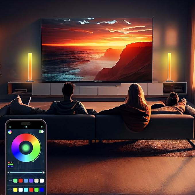 RGB Light Bar,Smart LED Light Bar for Room,16 Million Colors,Three Control Modes,Dynamic Music Sync Mode,213 Preset Modes,USB Interface（Without Adapter）-Ruum Studio Home