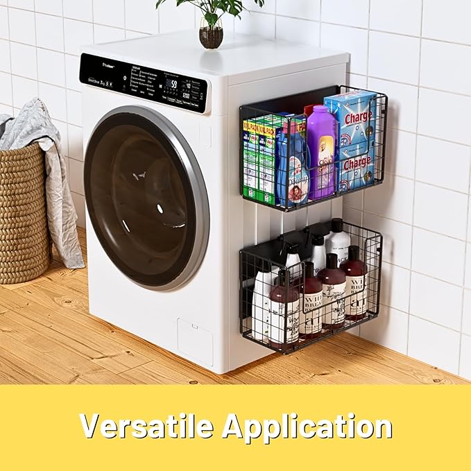 2 Set Magnetic Shelf for Fridge, Fruit Potato & Onion Storage Bins, Pantry Organizers & Storage, Large Container Magnetic Basket for Refrigerator, Kitchen Counter, Cabinet, Magnetic Fridge Organizer-Ruum Studio Home