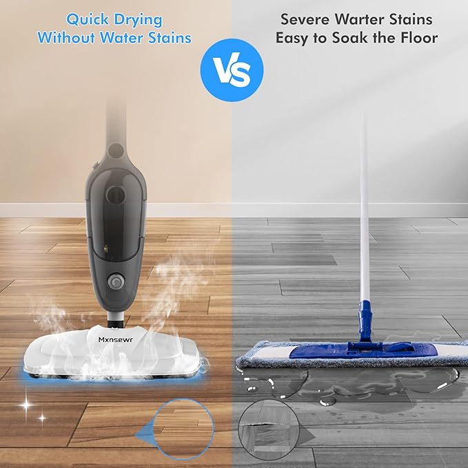 Steam Mop - All-in-one Powerful Handheld Steam Cleaner Detachable Floor Steamer with 11 Accessories, MultiPurpose Steamer for Hardwood Floors, Clothes,Windows,Tiles,Furniture,Carpet, Whole Home Use-Ruum Studio Home