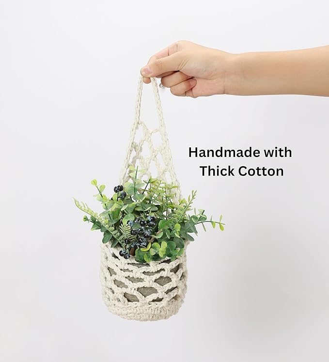 3PK Wall Planters for Indoor Plants, Macrame Plant Hanger | Wall Planter, Plant Hanger, Hanging Planter (3PK, for 4 inch Pot)-Ruum Studio Home