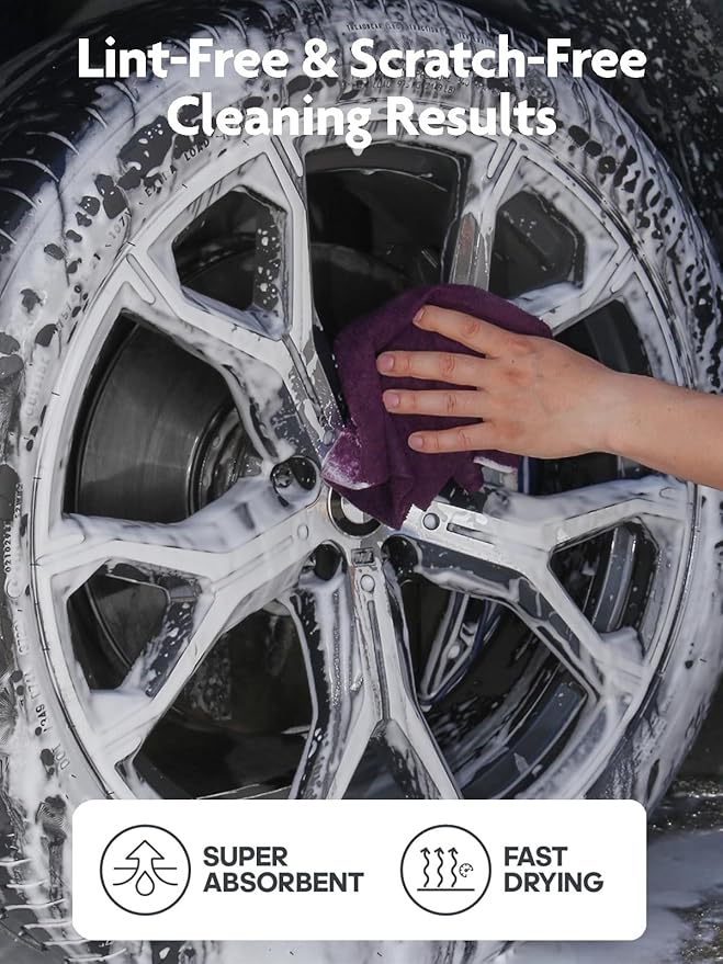 Fantasticlean Microfiber Cleaning Cloth Roll -90 Pack, Tear Away Microfiber Towels, 12" x 12", Reusable, Washable, Scratch Free, Ultra Absorbent Dish Rags for Car, Home, Garage or Shop (Deep Purple)-Ruum Studio Home