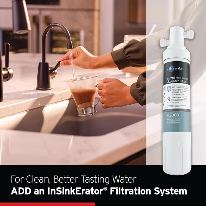 InSinkErator Stainless Steel Tank, H250MBLK-SS HOT250 System, Single-Handle Matte Black Faucet with 2/3-Gallon Instant Hot Water Dispenser-Ruum Studio Home