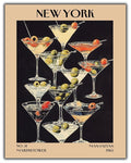 Retro Vintage New York Wall Art Print - 11x14 Unframed Poster - New York City Souvenirs, Cute Trendy Colorful Wall Decor (Martini Tower, 11x14")-Ruum Studio Home