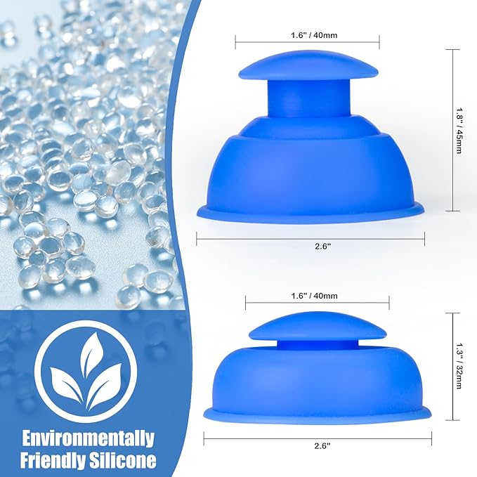 Silicone Cupping Therapy Sets-10pcs Professional Vacuum Cupping for Myofascial Massage/Joint Pain/Anti Cellulite/Deep Muscle Relief & More(Blue)-Ruum Studio Home