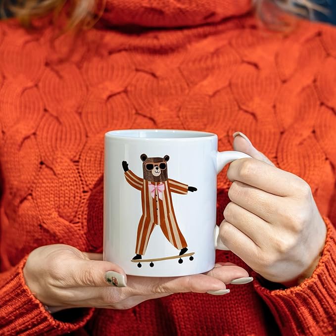 JINYO Bear Mug, Bear Coffee Mug, Funny Bear Coffee Cup, Bear Gifts for Women Men, Bear Lovers Gifts, Bear Gifts For Bear Lovers Women, Bear Themed Gifts, Bear Gifts For Bear Lovers, 11oz-Ruum Studio Home