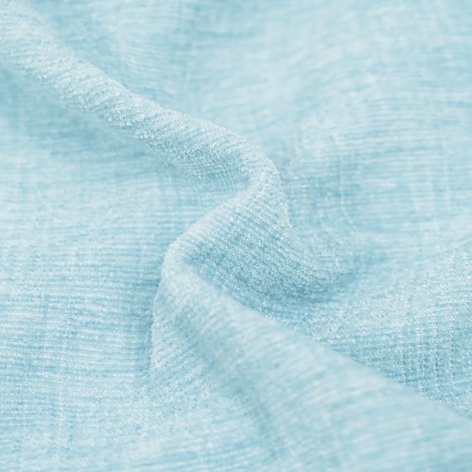 CaliTime Throw Pillow Covers Decorative 26 X 26 Inches Pack of 2 Cozy Chenille Cushion Cases for Couch Sofa Bed Living Room Home Light Blue Grey-Ruum Studio Home