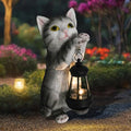 Solar Cat Garden Statue: Outdoor Cat Statues for Garden with Lights for Yard Art Lawn Ornaments Porch Patio Balcony Home House - Gardening Gifts for Women Grandma Mom-Ruum Studio Home
