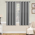 H.VERSAILTEX Kitchen Curtains Blackout Grey Curtains for Bedroom/Living Room Light Reducing Window Drapes for Kids Room, 52" Wide x 63" Long Each Panel,Grommet Top (Set of 2 Panels)-Ruum Studio Home
