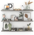 Giftgarden 36 Inch Grey Floating Shelves for Wall Mount, Gray Wood Wall Shelf Ledge for Bathroom Bedroom Living Room Kitchen Storage, Set of 3 Different Sizes-Ruum Studio Home