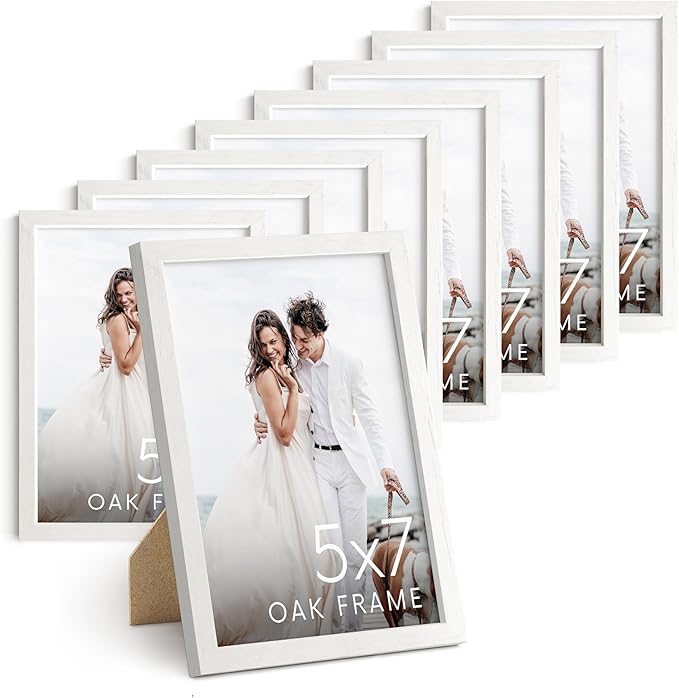 HAUS AND HUES Standalone White Oak Frames Set of 9-5x7-Ruum Studio Home