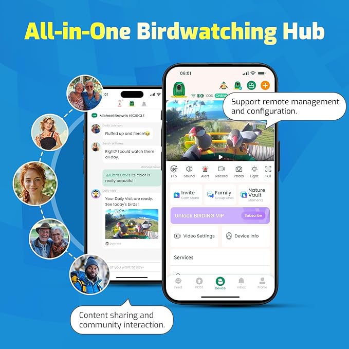 Smart Bird Feeder with Camera, Seamlessly Integrated Solar Panel Birdwatching Camera with SD Card, Lifetime Free AI Identify Bird Species&Auto Video Capture, House Warming Gifts with Greeting Card-Ruum Studio Home