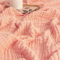 EMME Muslin and Cotton Twin Blankets for Couch Breathable Gauze Blanket All Season Soft and Lightweight Pre-Washed Cotton Blanket (Pink, 60"x80")-Ruum Studio Home