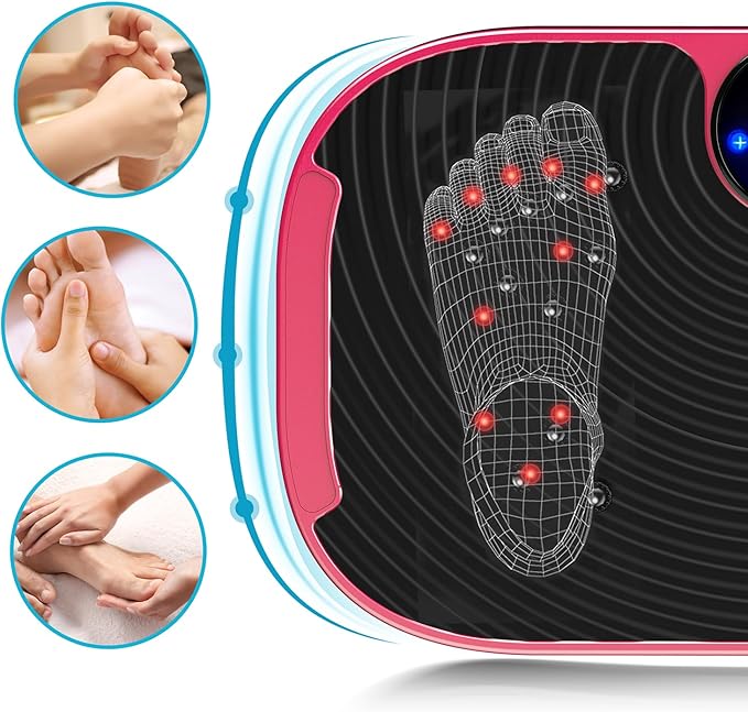 AXV Vibration Plate Exercise Machine Whole Body Workout Vibrate Fitness Platform Lymphatic Drainage Machine for Weight Loss Shaping Toning Wellness Home Gyms Workout-Ruum Studio Home
