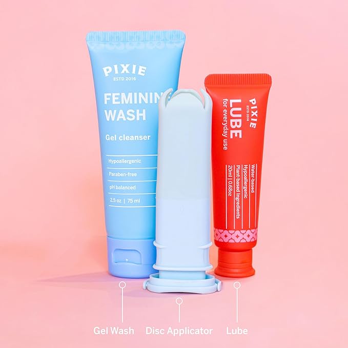 Pixie Menstrual Disc Applicator, Feminine Wash (2.5oz) & All-Natural Lube (20mL) Bundle - Inserts Like A Tampon - Every Woman Can Now Use Period Discs - Perfect For Long Nails - NOT For Menstrual Cups-Ruum Studio Home