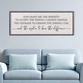 LuZhiQiang Serenity Prayer Bible Verse Sign Wall Decor God Grant Me Christian Inspiraional Quotes 40"×15" Wall Art for Living Room Bedroom (Black)-Ruum Studio Home