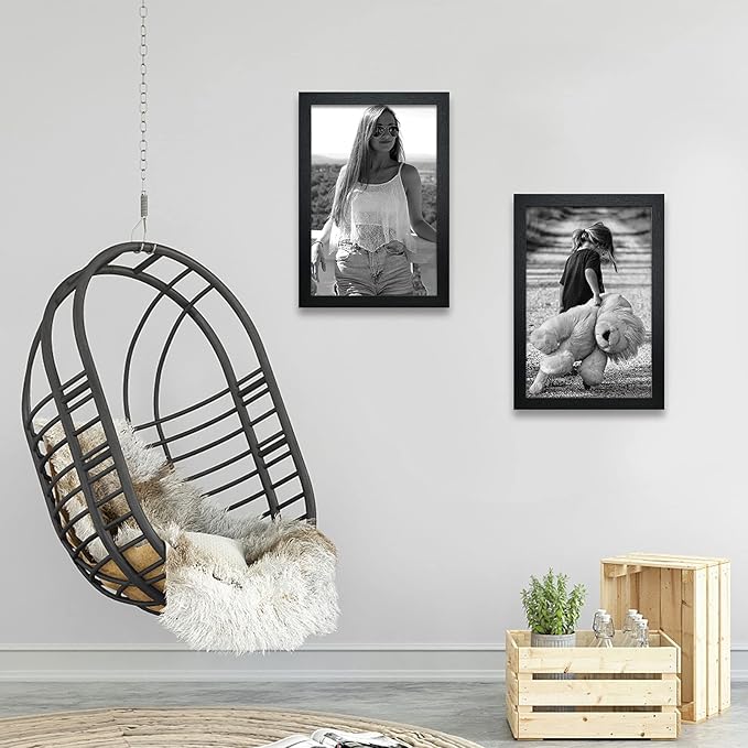 VCK Poster Frame 11x17 Set of 3, Wood Black Picture Frame, Wall Gallery Photo Frames, 3 Pack-Ruum Studio Home