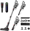 Cordless Vacuum Cleaner, Powerful Battery Vacuum Cleaner Cordless with LED Touch Screen & 2 Speeds, Lightweight Stick Vacuum Cleaners for Home, Pet Hair & Hardwood Floor,Silver-Ruum Studio Home