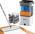Mop and Bucket Set, Flat Microfiber Mops for Floor Cleaning, Wall Cleaner Mop and Bucket System with Wringer, Wet and Dry Use-Ruum Studio Home